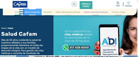 numero para llamar a famisanar cafam|Medios de Contacto